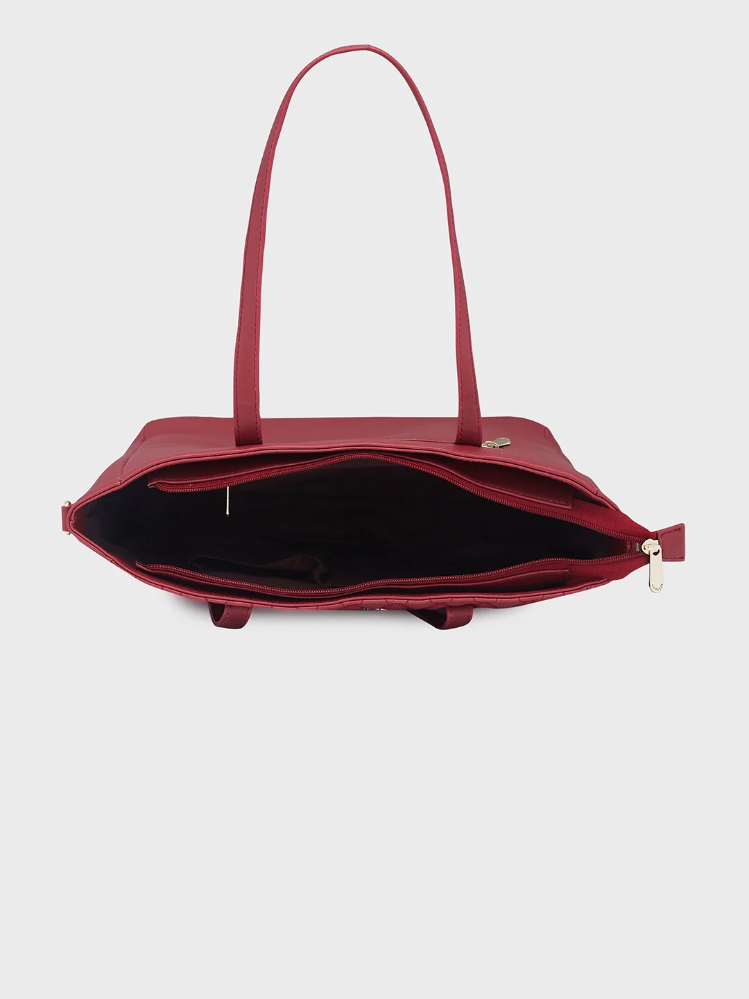 Caprese Mubi Small Maroon Tote Bag - Image 10
