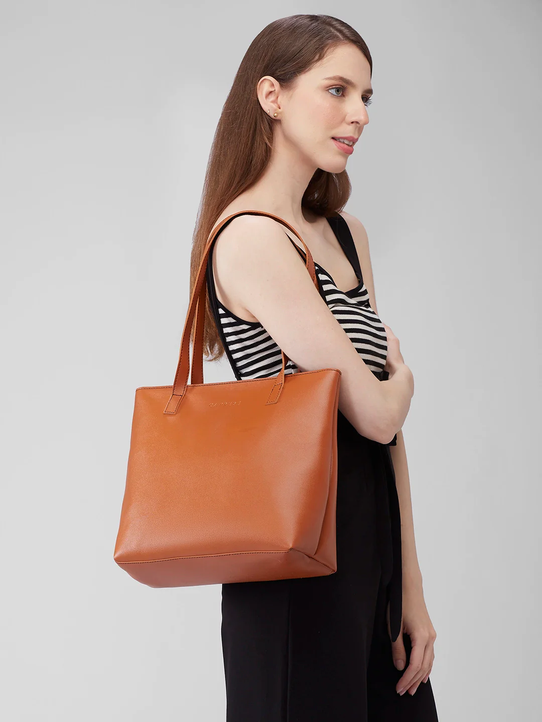 Caprese Myla Large Tan Tote Bag - Image 12