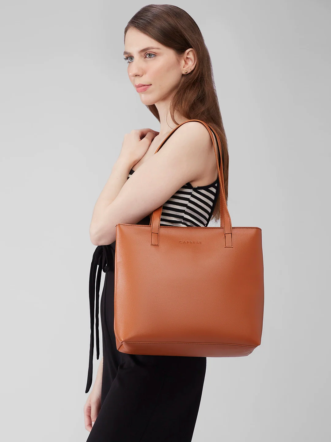 Caprese Myla Large Tan Tote Bag - Image 13