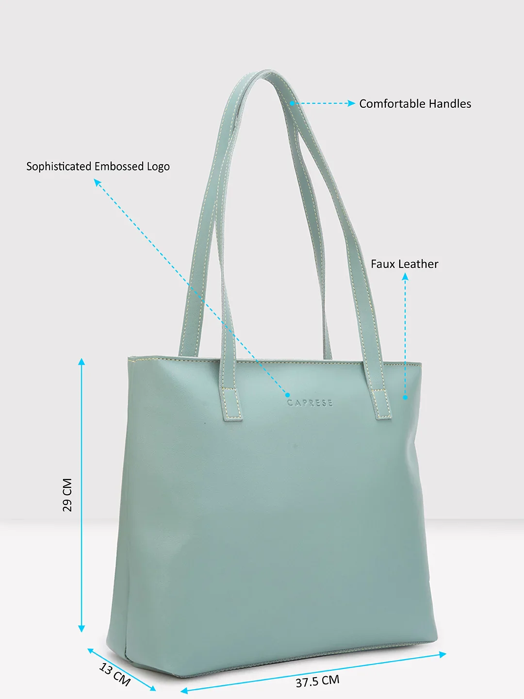 Caprese Myla Large Mint Tote Bag - Image 7