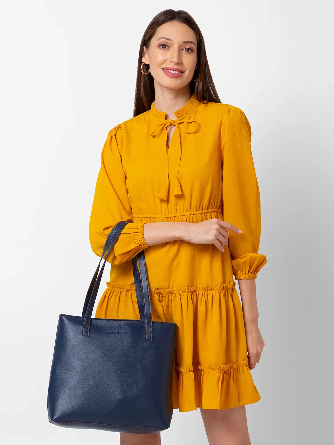 Caprese Myla Large Navy Tote Bag - Image 11