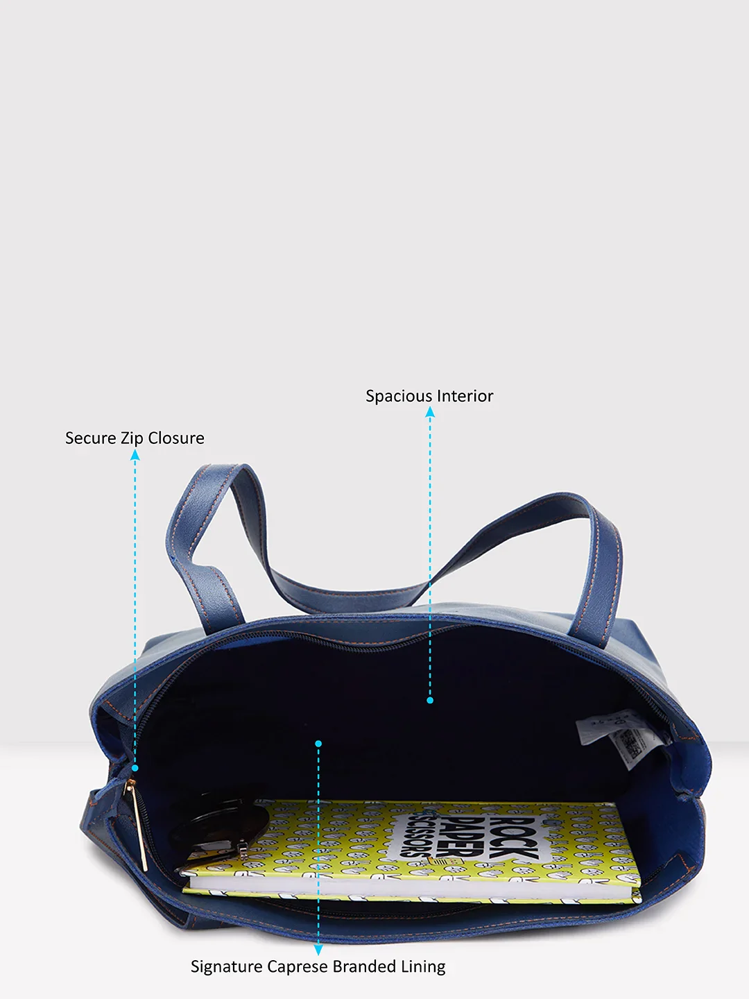 Caprese Myla Large Navy Tote Bag - Image 7