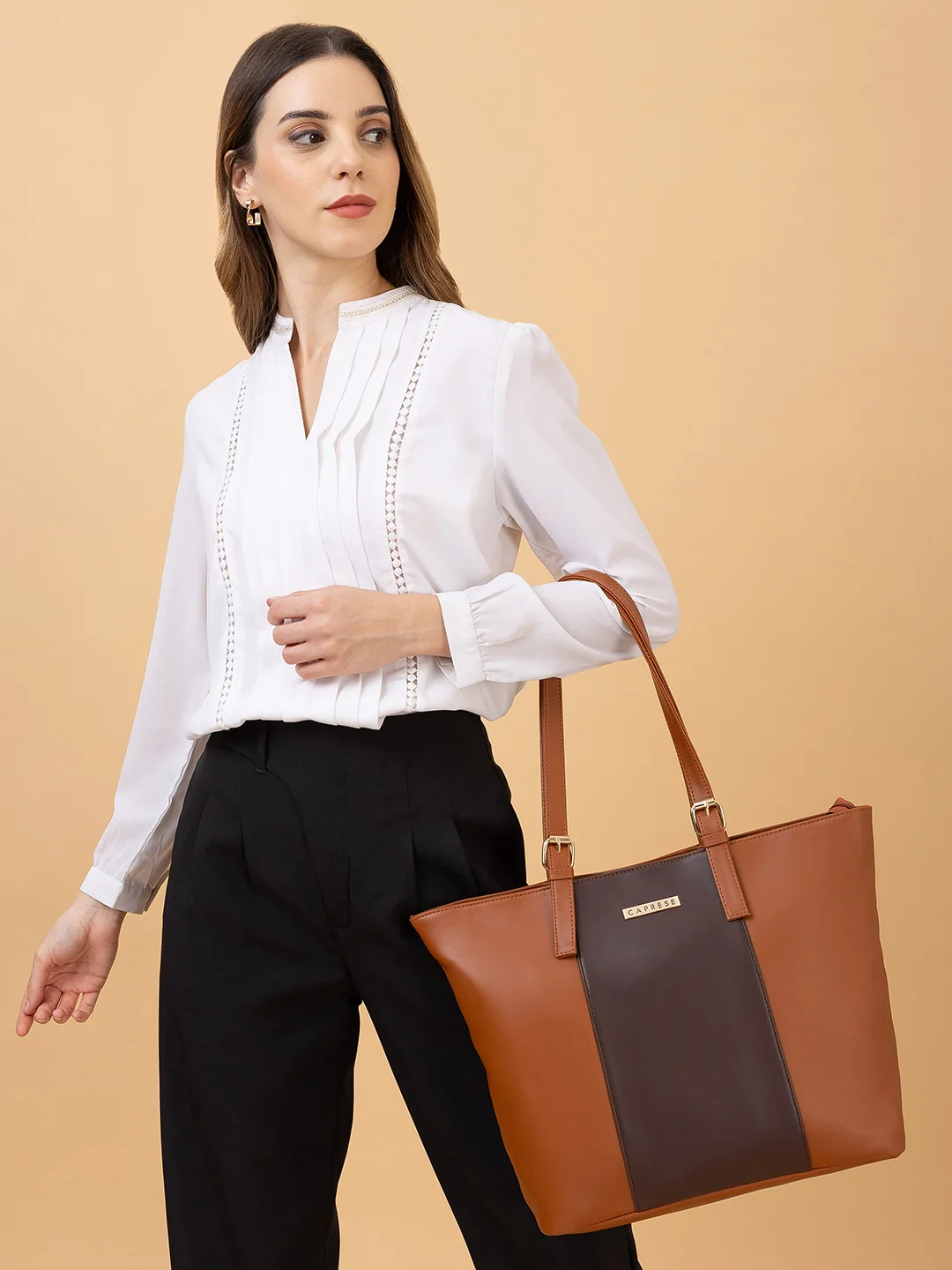Caprese N Belmar Medium Brown Tote Bag - Image 6