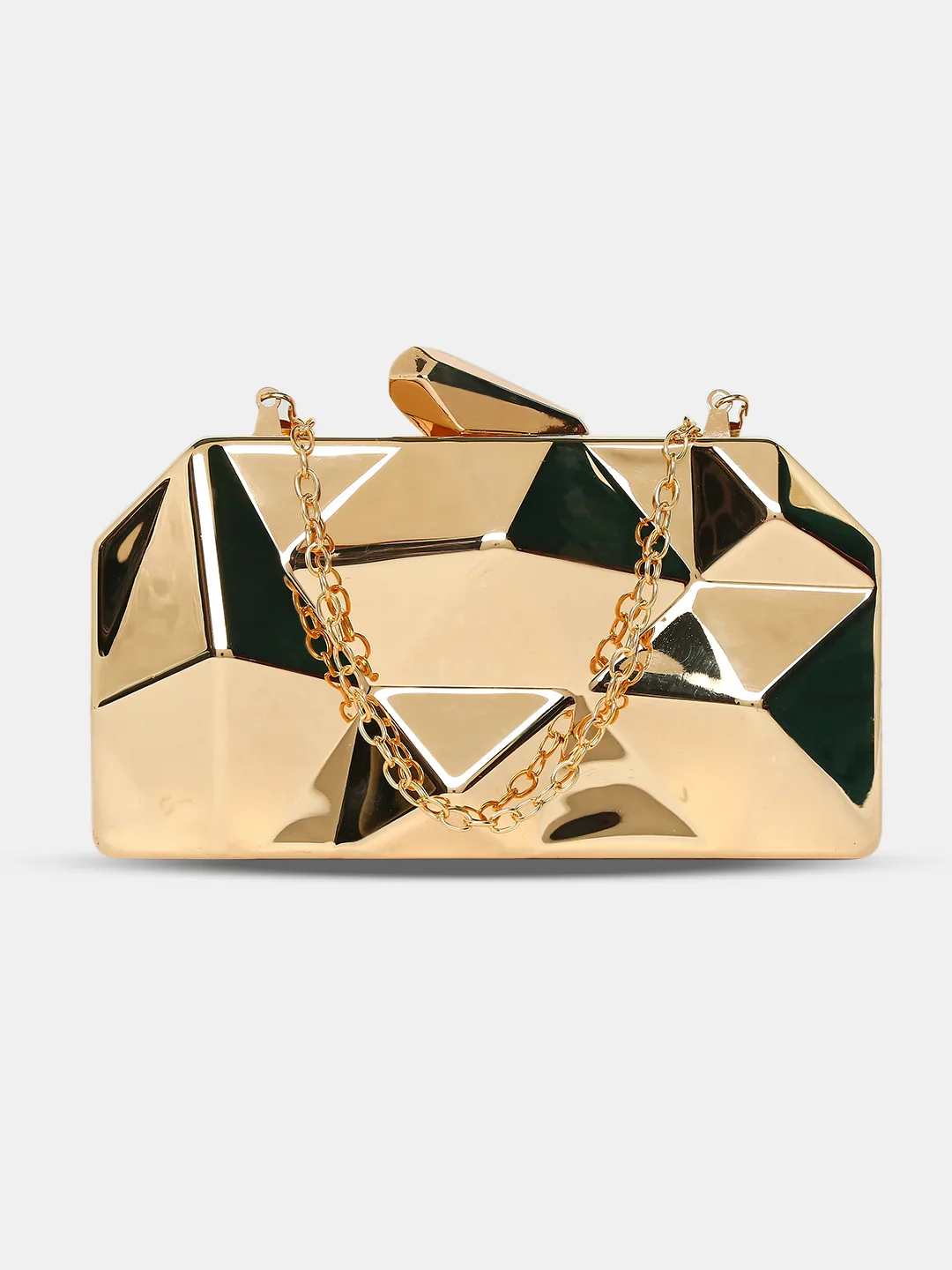 Caprese Nadia Small Gold Clutch - Image 10