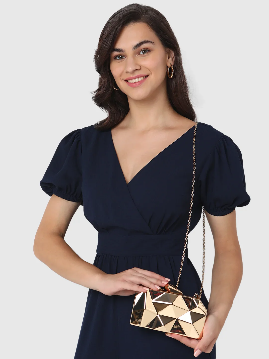 Caprese Nadia Small Gold Clutch - Image 11