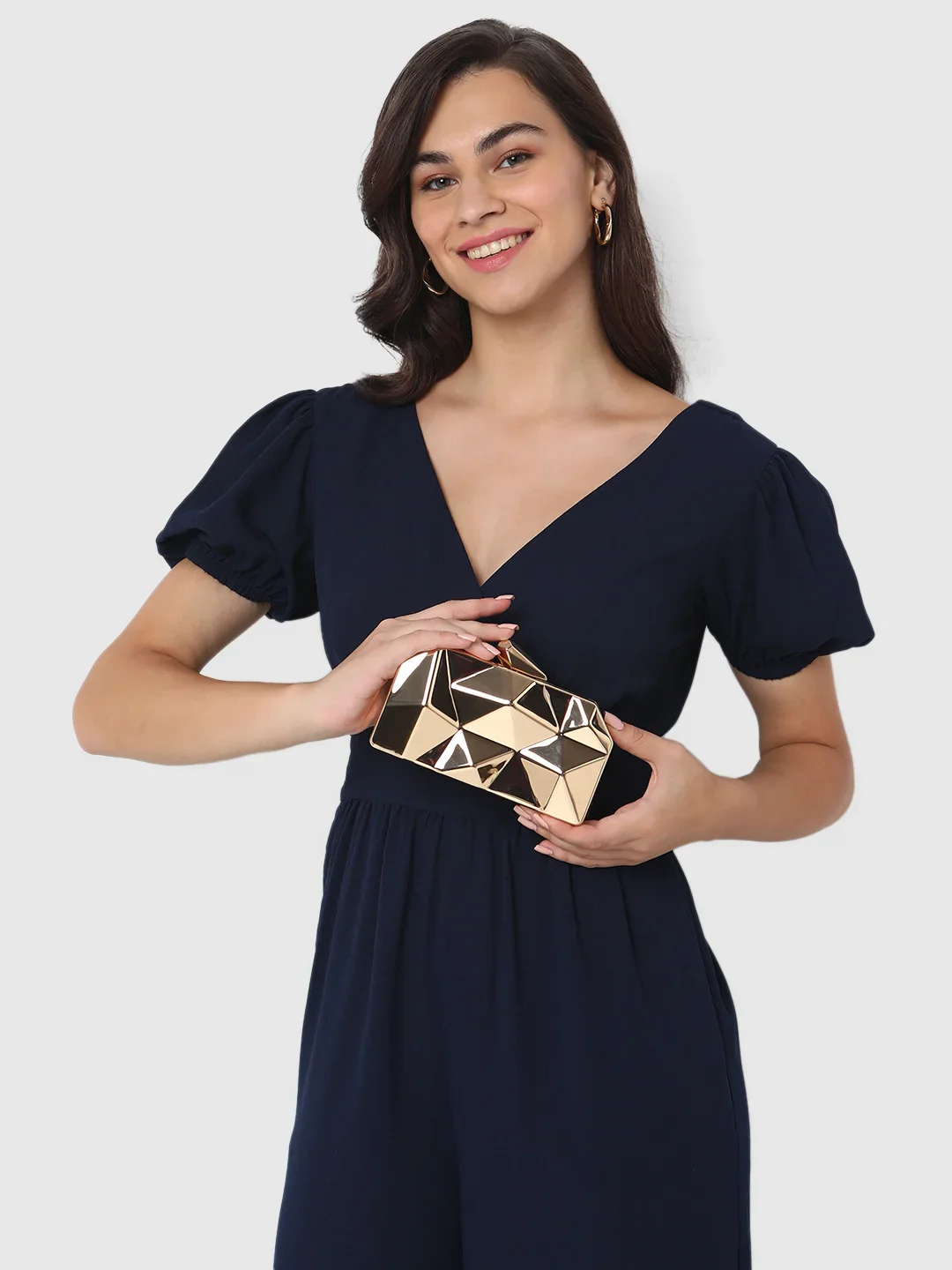 Caprese Nadia Small Gold Clutch - Image 3