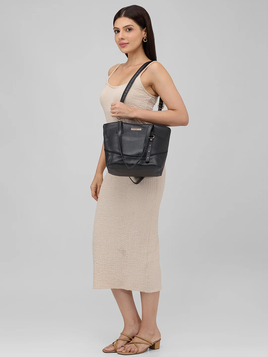 Caprese Nancy Large Black Tote Bag - Image 2