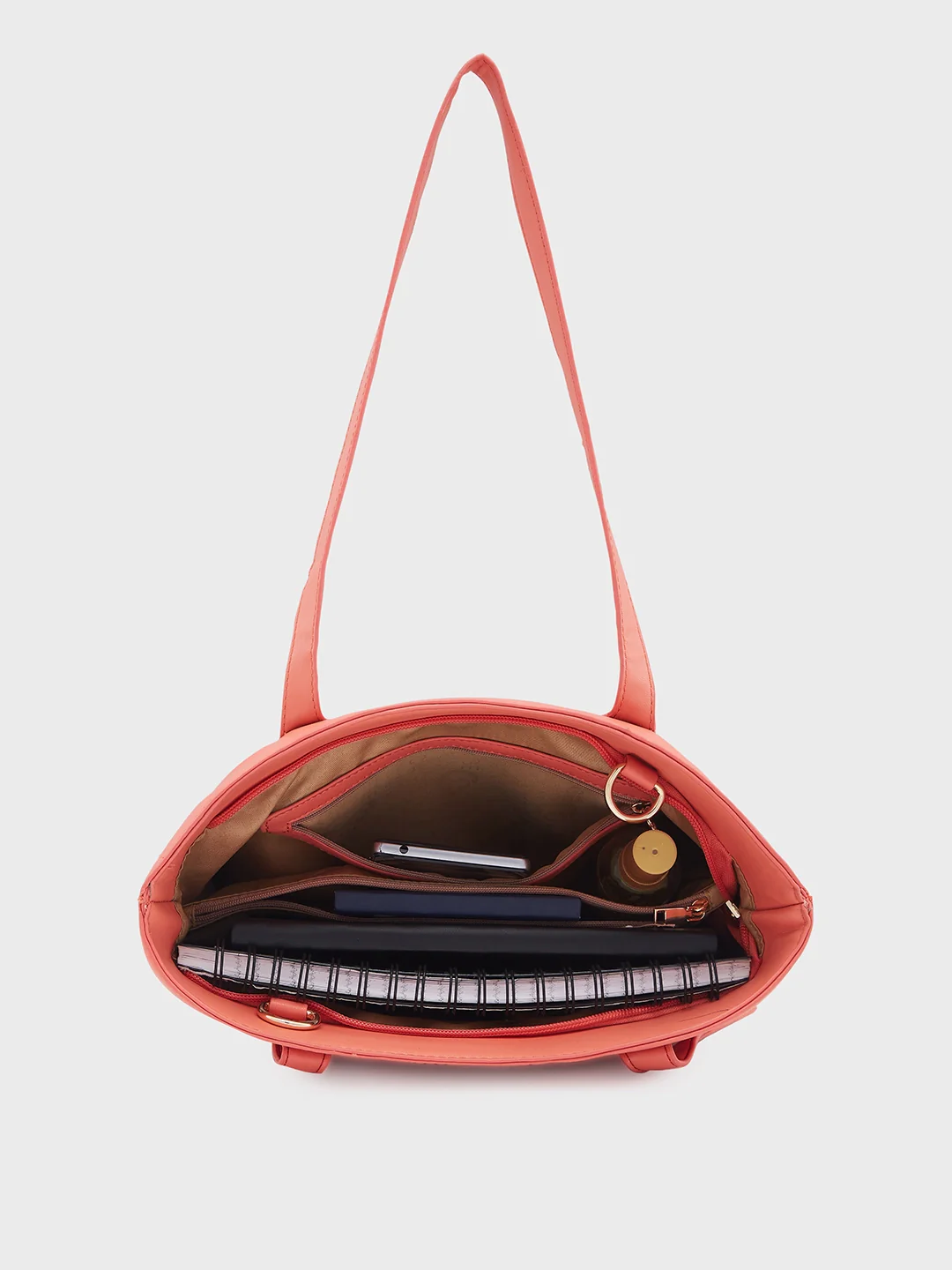 Caprese Nancy Large Coral Tote Bag - Image 6