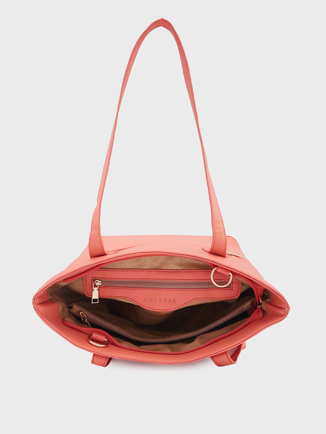 Caprese Nancy Large Coral Tote Bag - Image 7