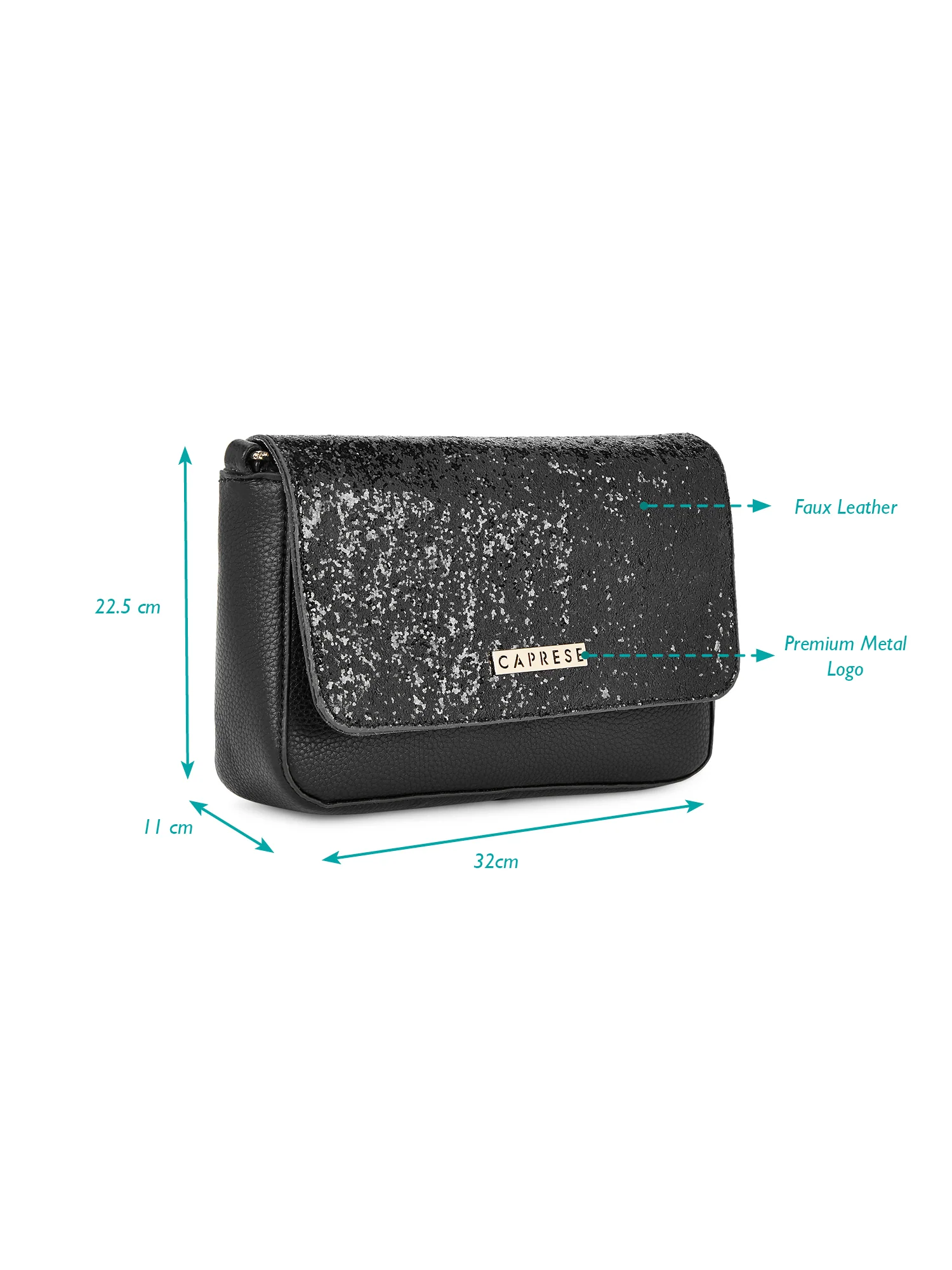 Caprese Nars Medium Black Sling Bag - Image 3