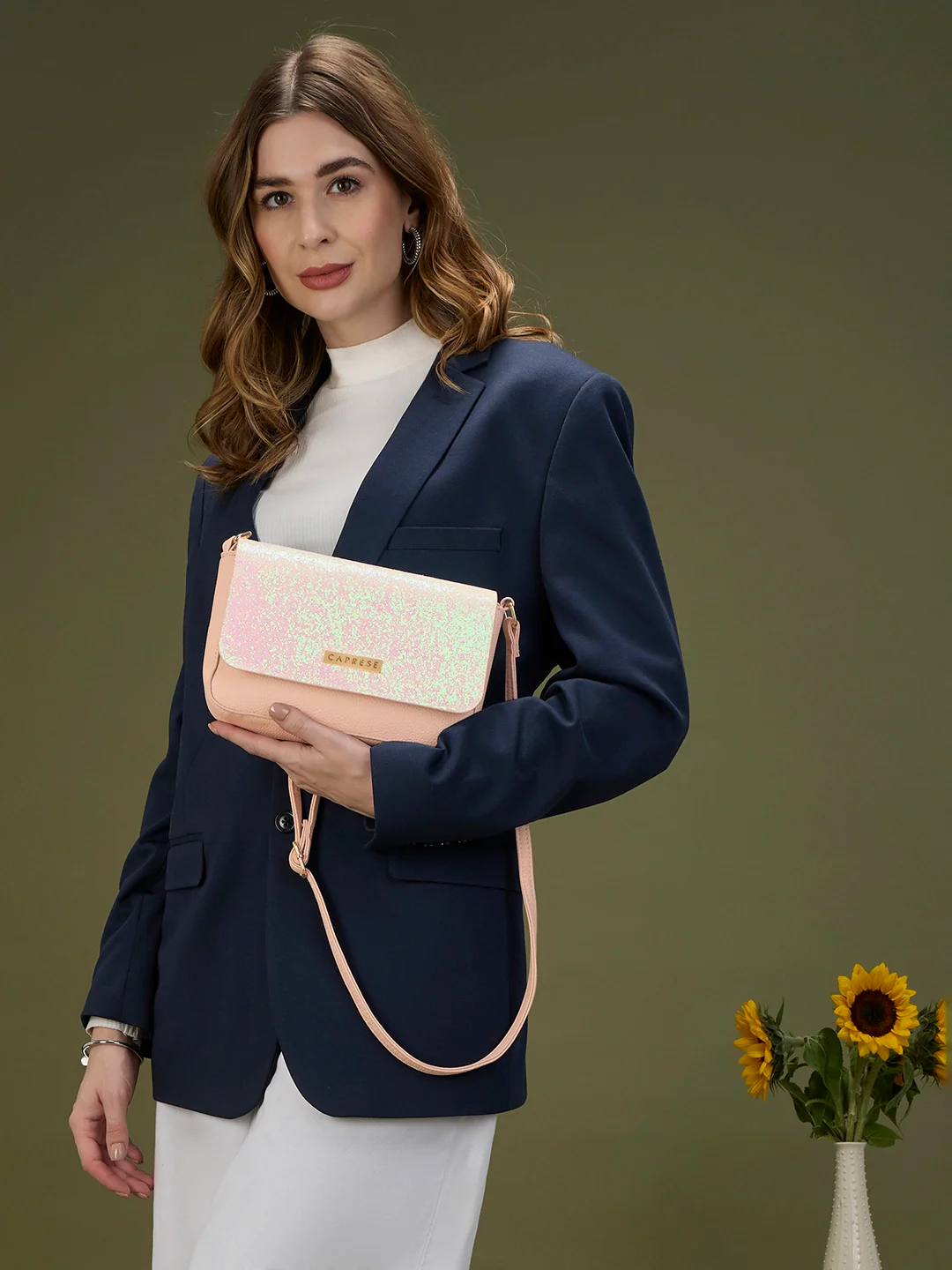 Caprese Nars Medium Rose Gold Sling Bag - Image 13