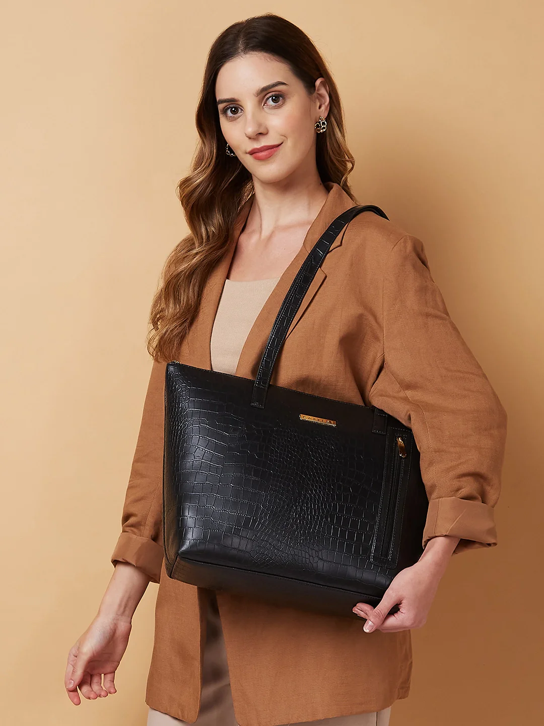 Caprese Natlie Large Black Tote Bag - Image 2
