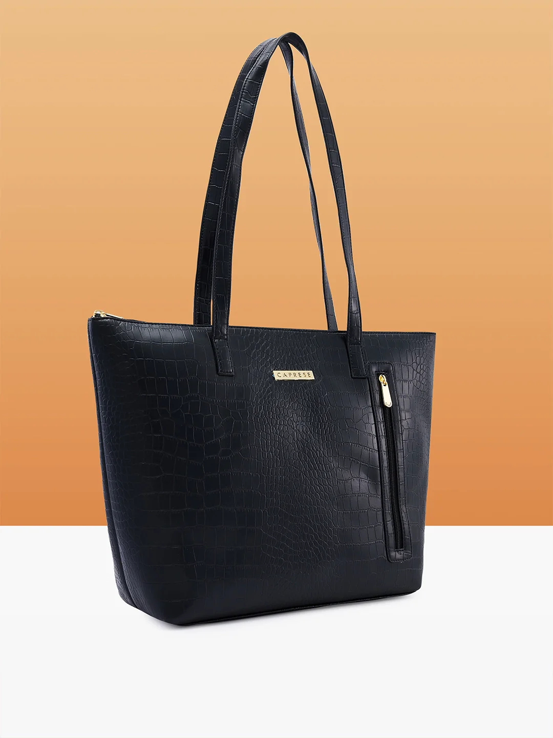 Caprese Natlie Large Black Tote Bag - Image 3