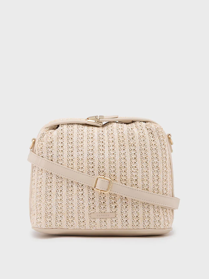 Caprese Neo Medium Beige Sling Bag - Image 8