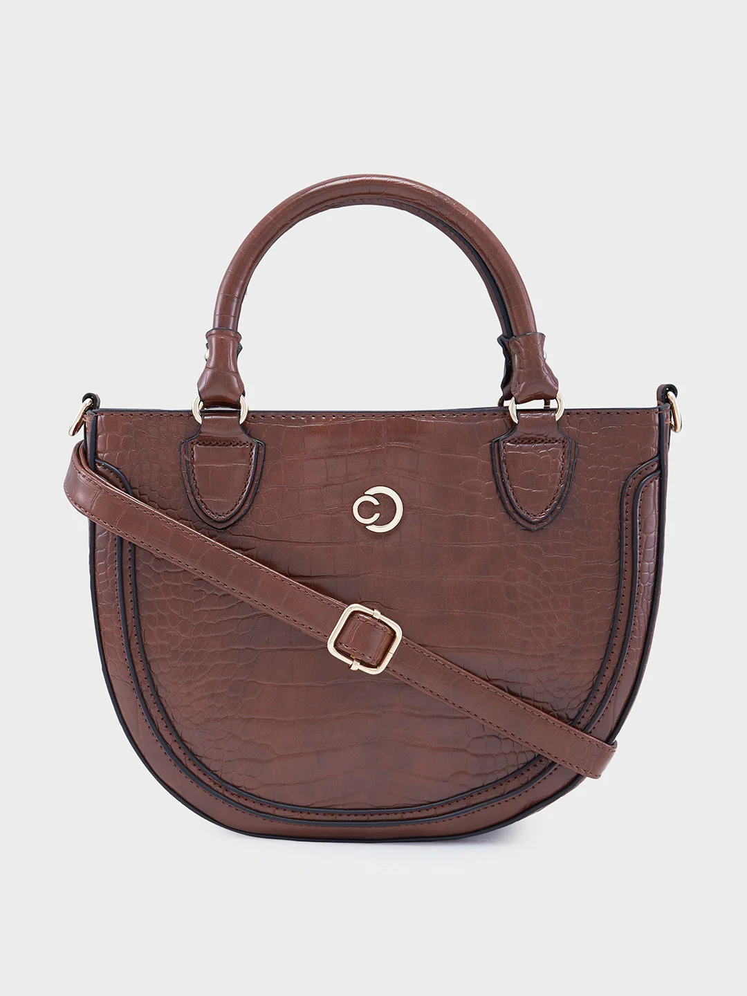 Caprese Nicole Small Brown Satchel Bag - Image 14