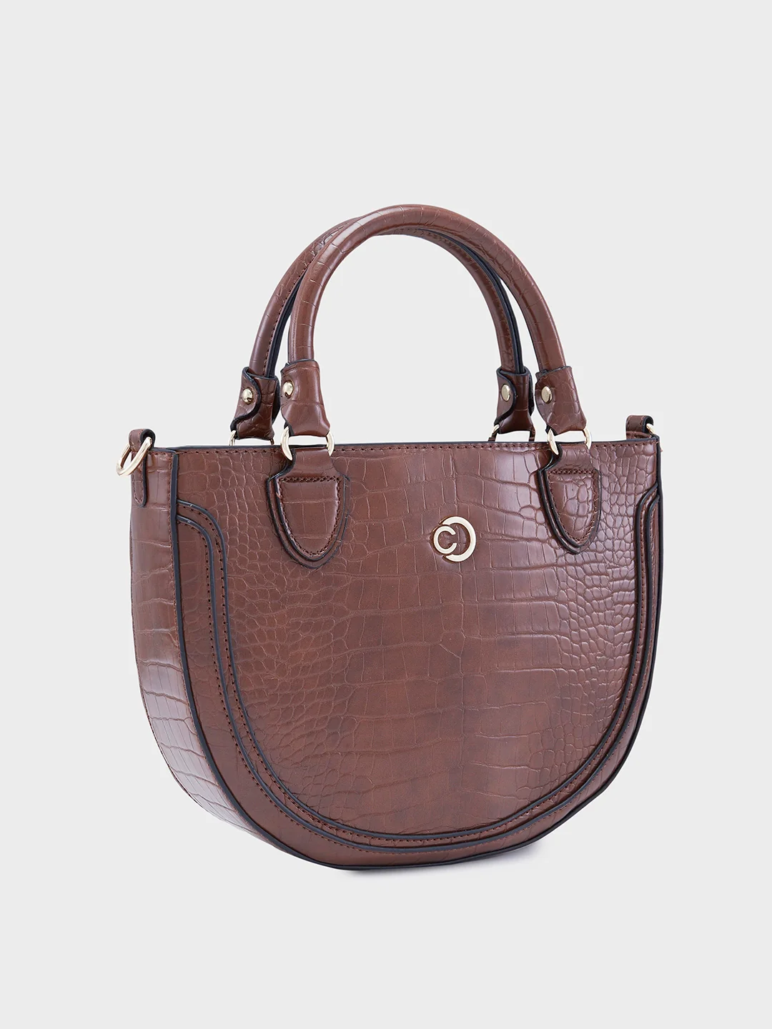 Caprese Nicole Small Brown Satchel Bag - Image 5