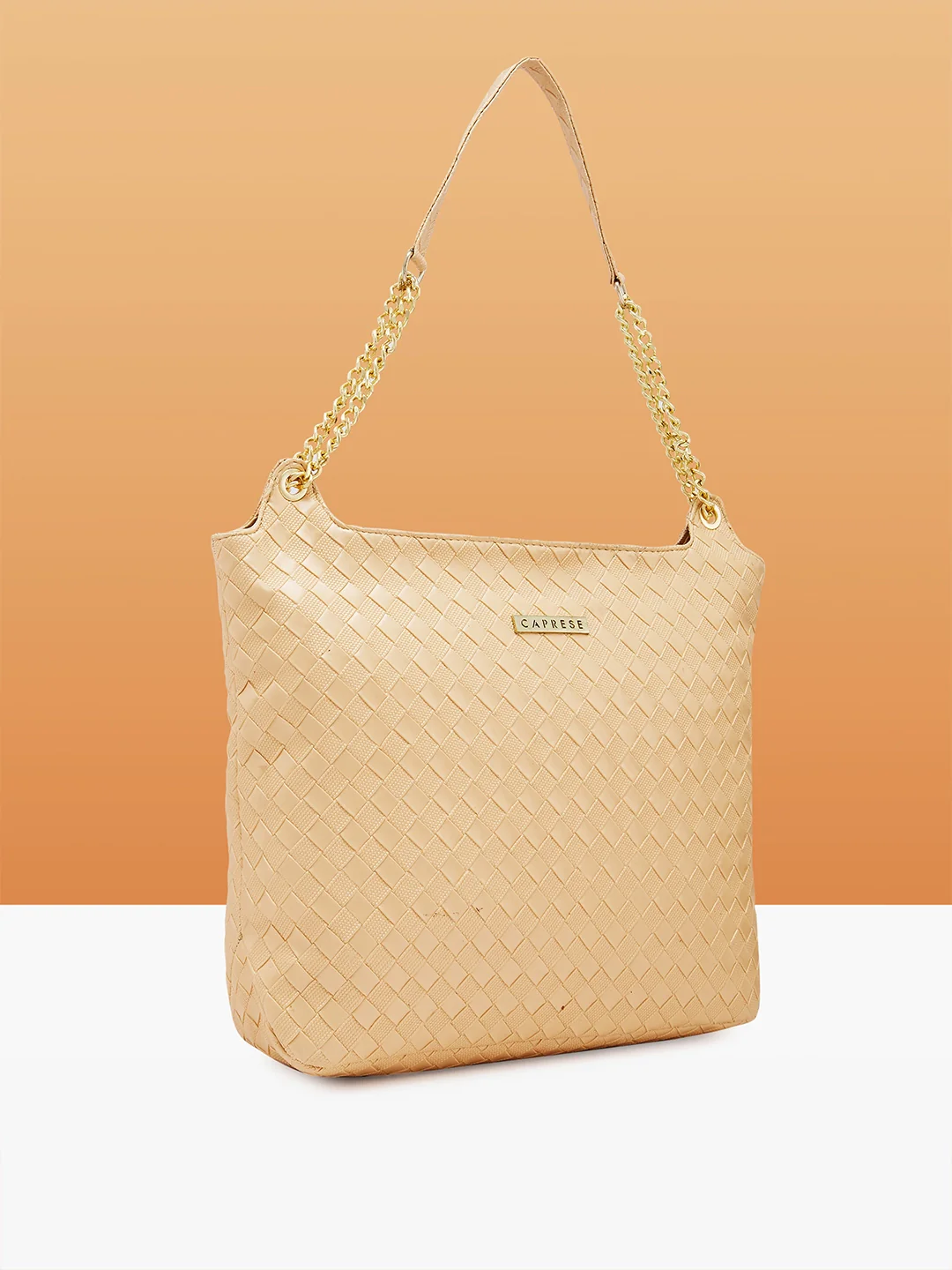 Caprese Nikita Medium Gold Hobo Bag - Image 6