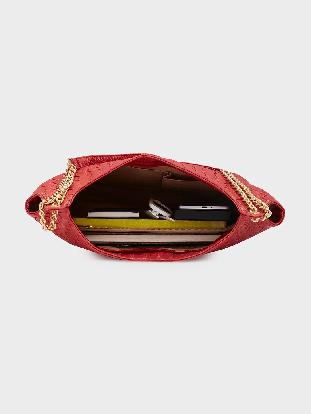 Caprese Nikita Medium Maroon Hobo Bag - Image 9