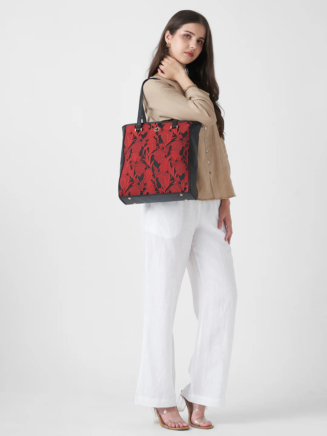 Caprese Nora Large Red Tote Bag - Image 2