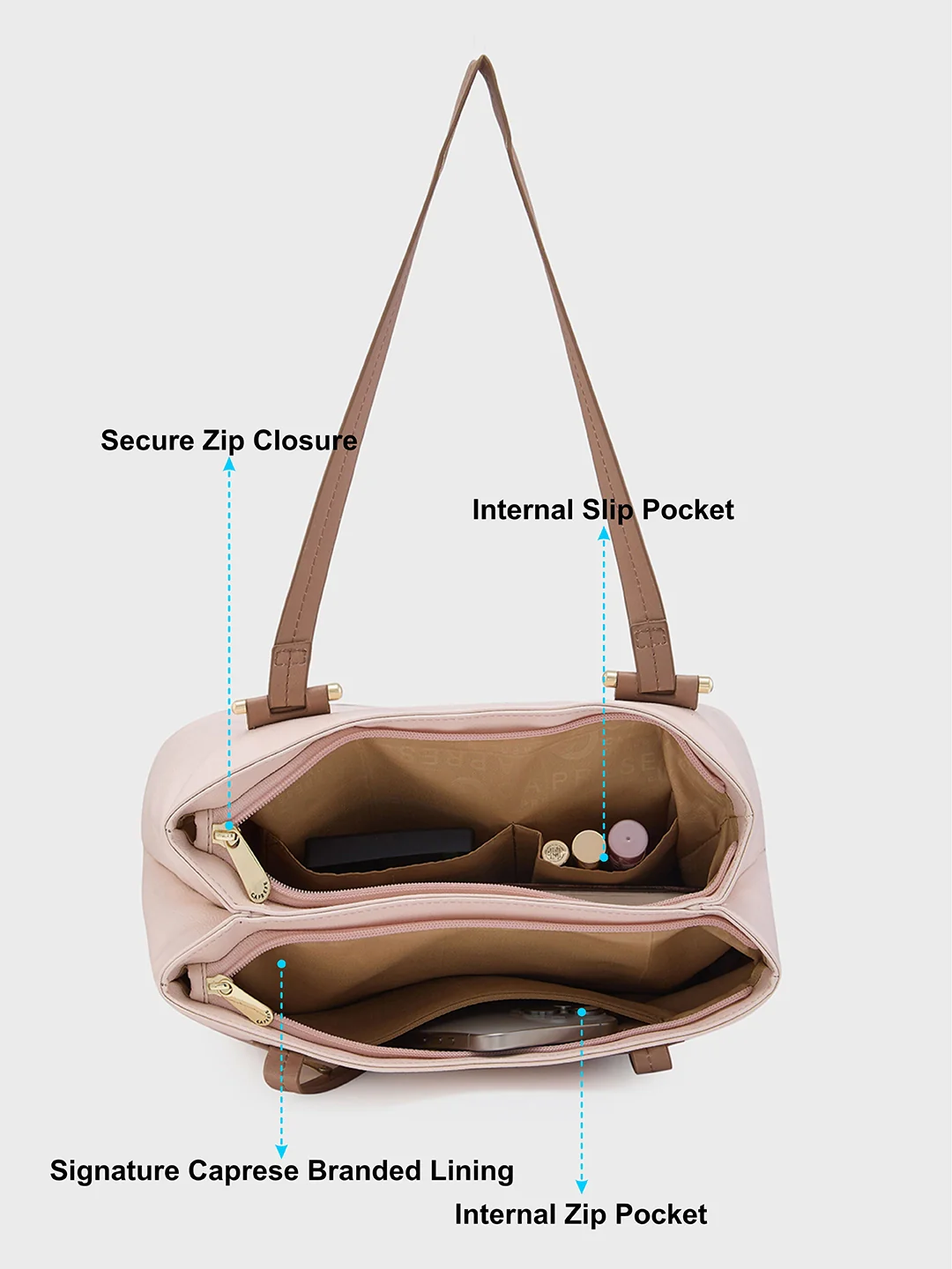 Caprese Nora Medium Softee Satchel Bag - Image 8