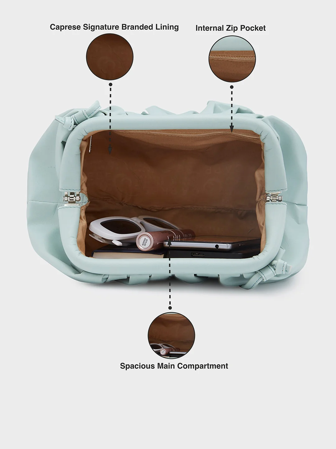 Caprese Novo Small Green Sling Bag - Image 8