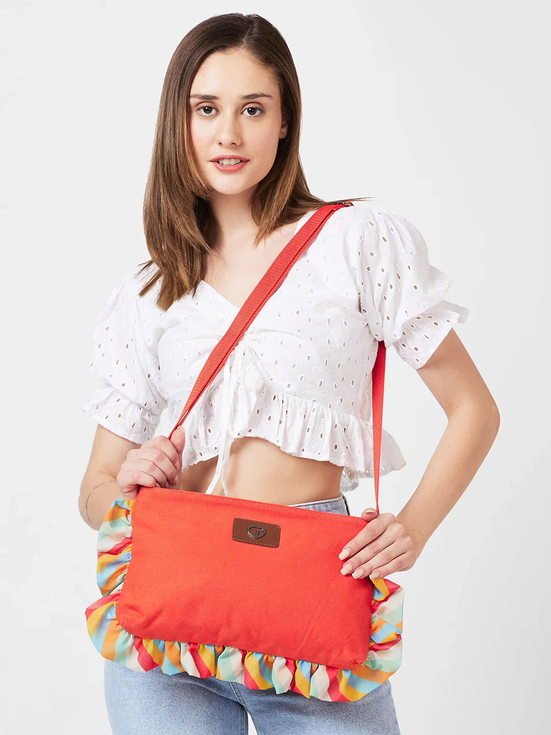 Caprese Oakley Large Red Sling Bag - Image 3