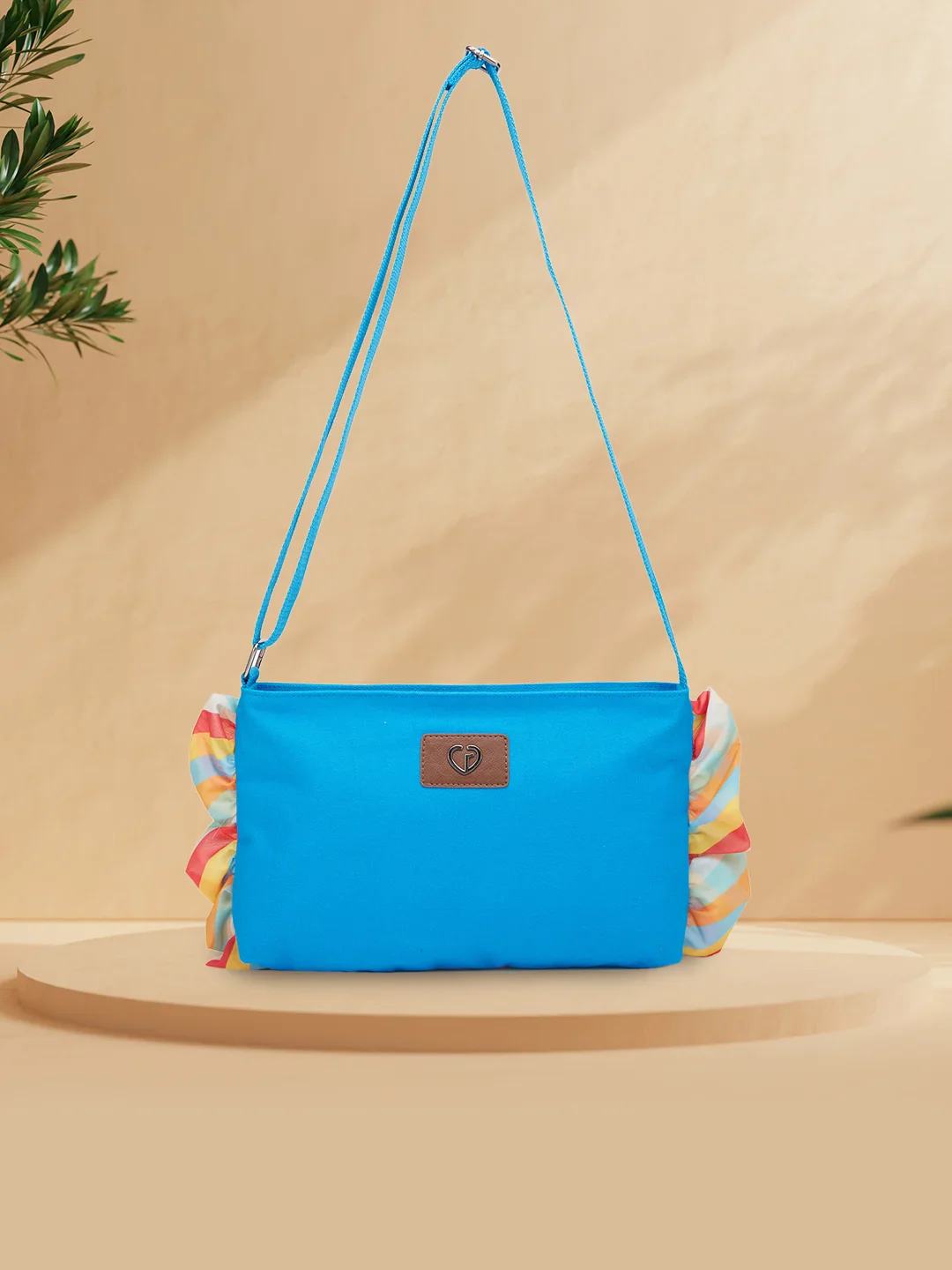 Caprese Oakley Large Turquoise Sling Bag - Image 2