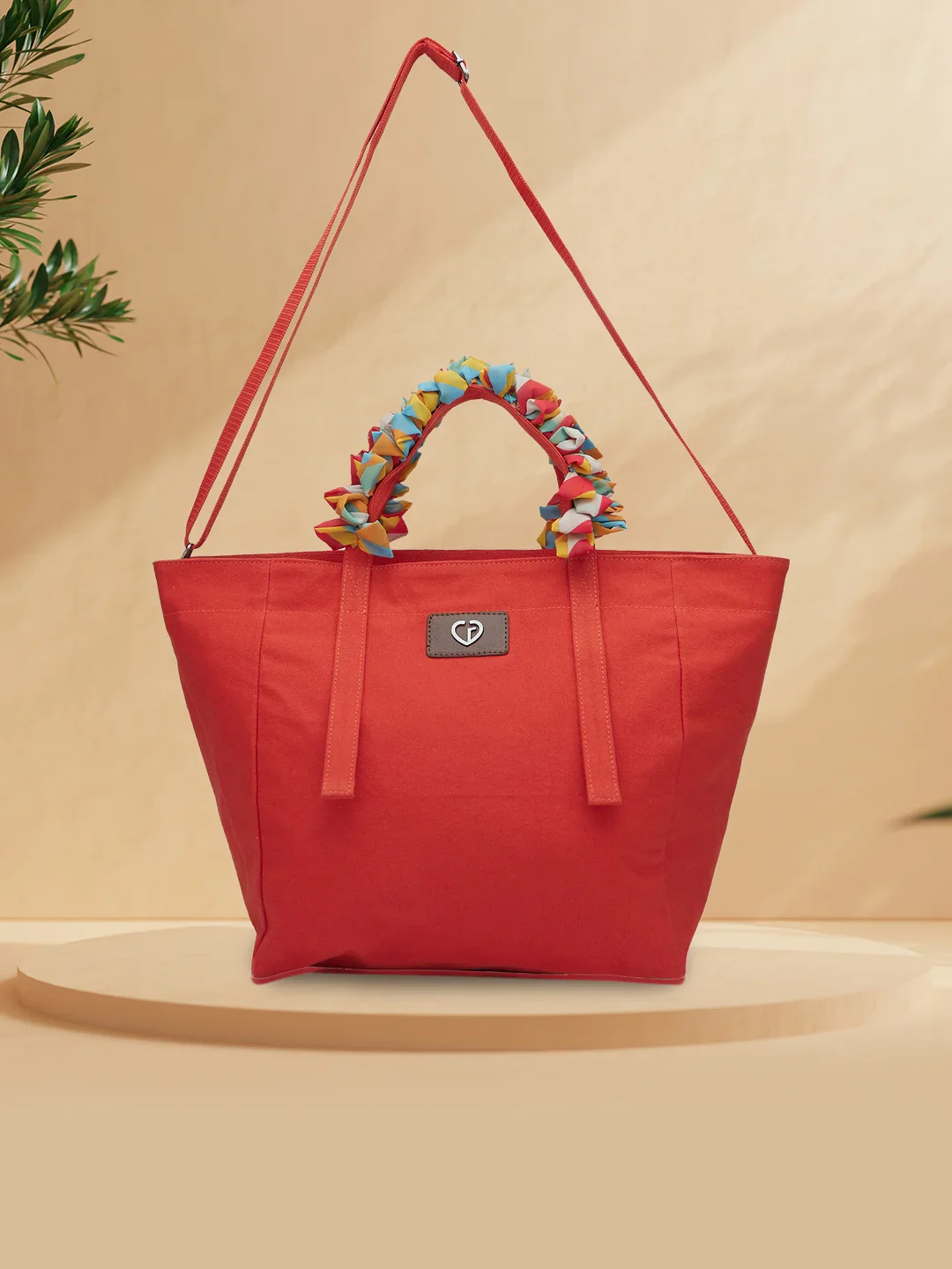Caprese Oakley Large Red Tote Bag - Image 2