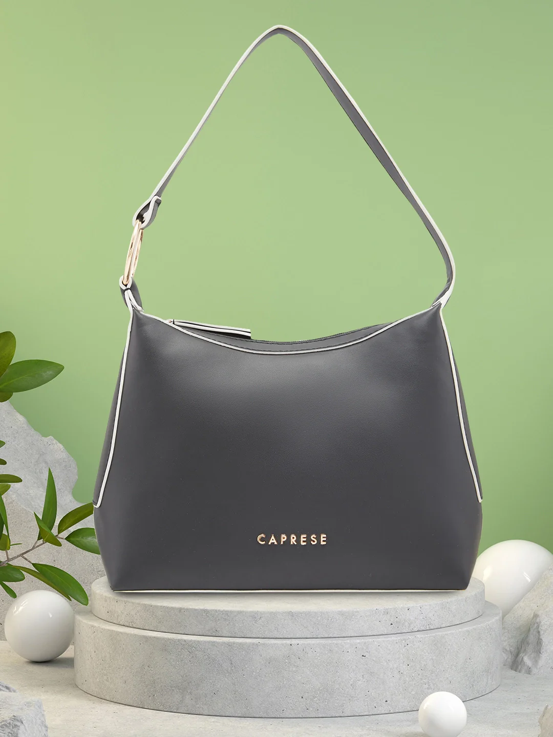 Caprese Olbia Medium Black Hobo Bag - Image 3