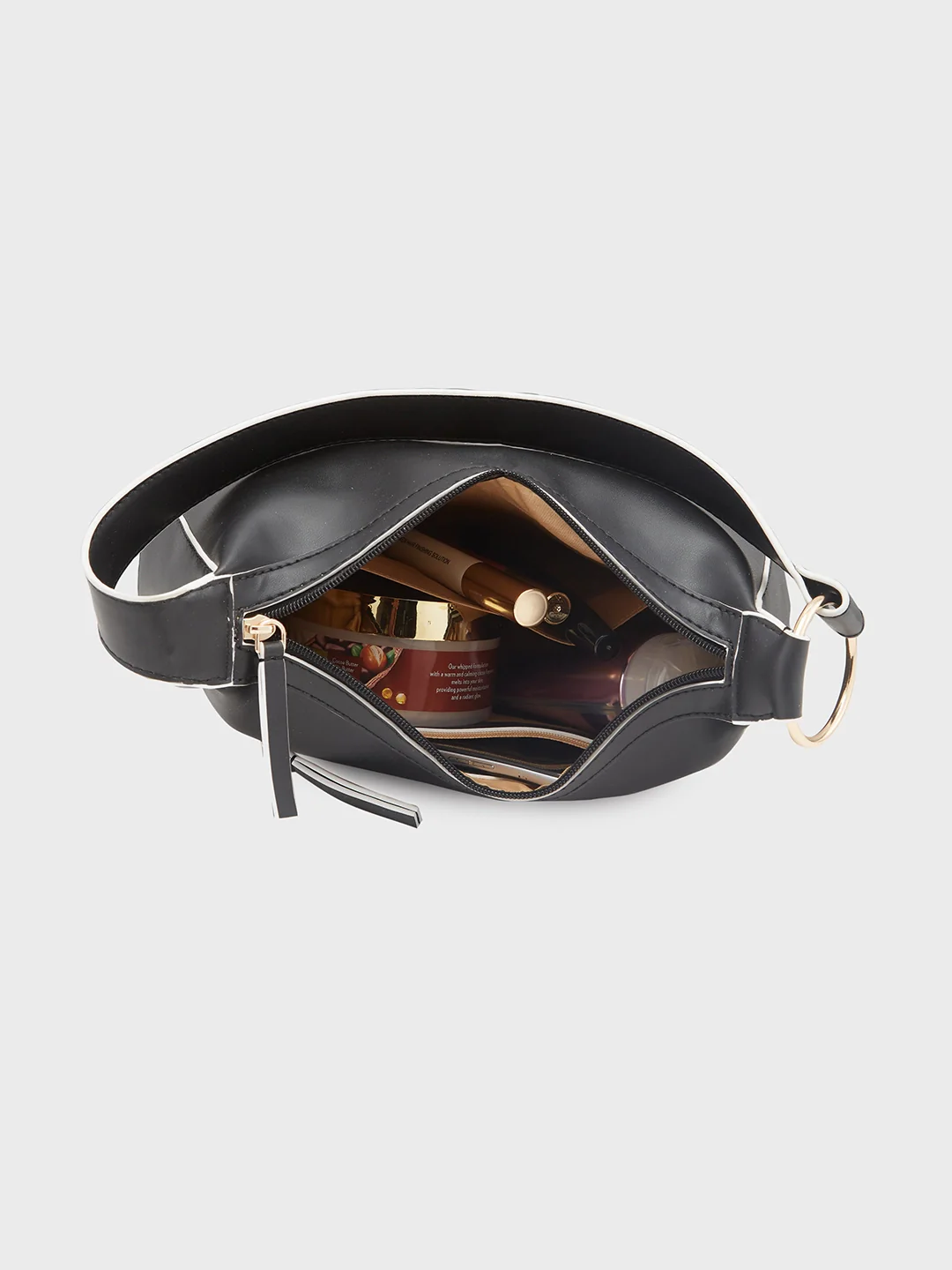 Caprese Olbia Medium Black Hobo Bag - Image 9