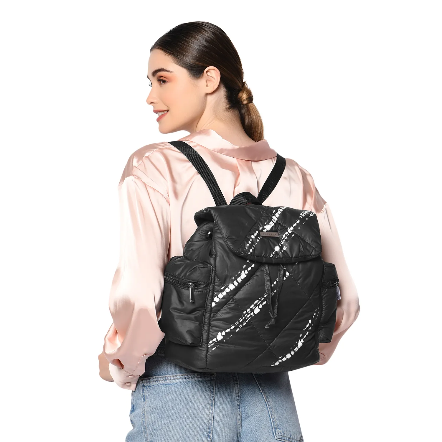 Caprese Olive Medium Black Backpack - Image 2