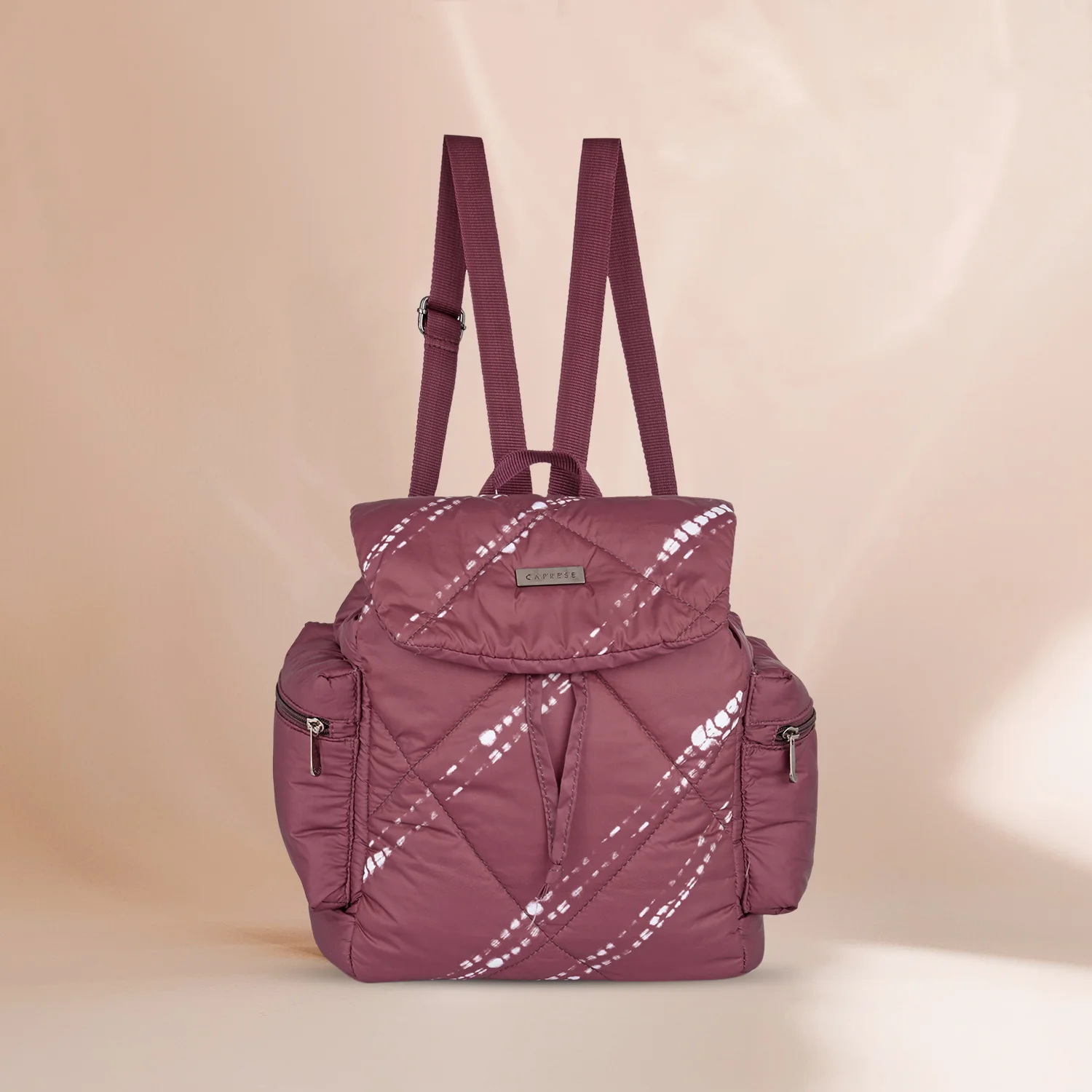 Caprese Olive Medium Maroon Backpack - Image 2