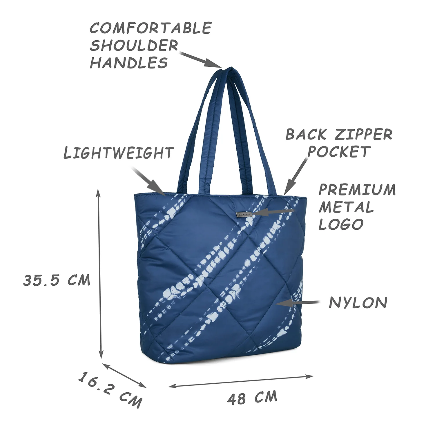 Caprese Olive Large (E) Blue Tote Bag - Image 7