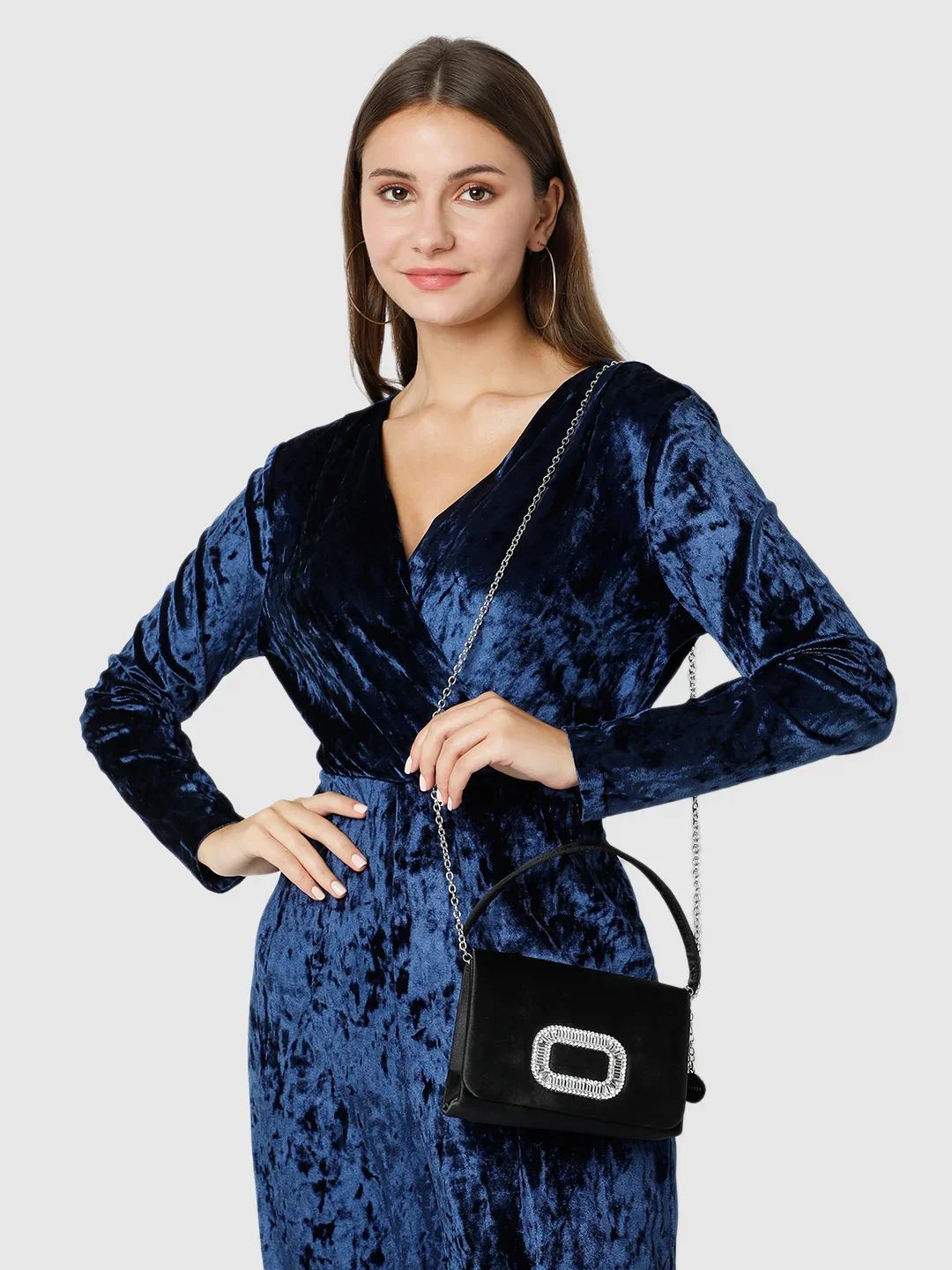 Caprese Olivia Small Black Clutch - Image 11