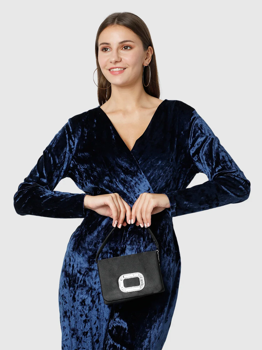 Caprese Olivia Small Black Clutch - Image 3