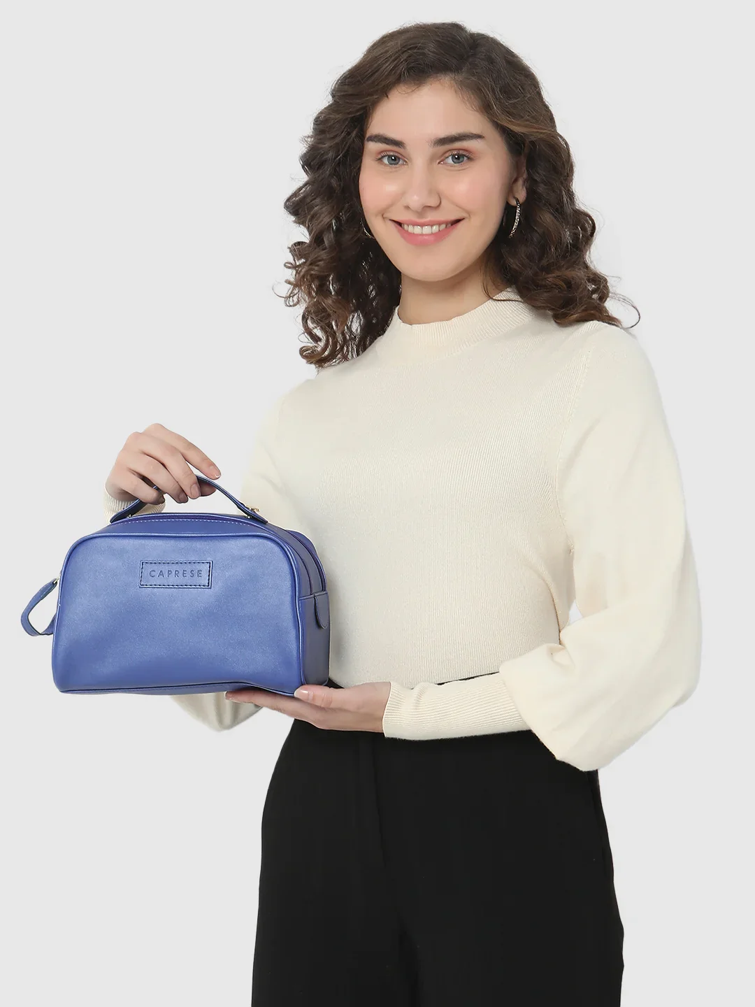 Caprese Olivia Large Blue Vanity Case - Image 3