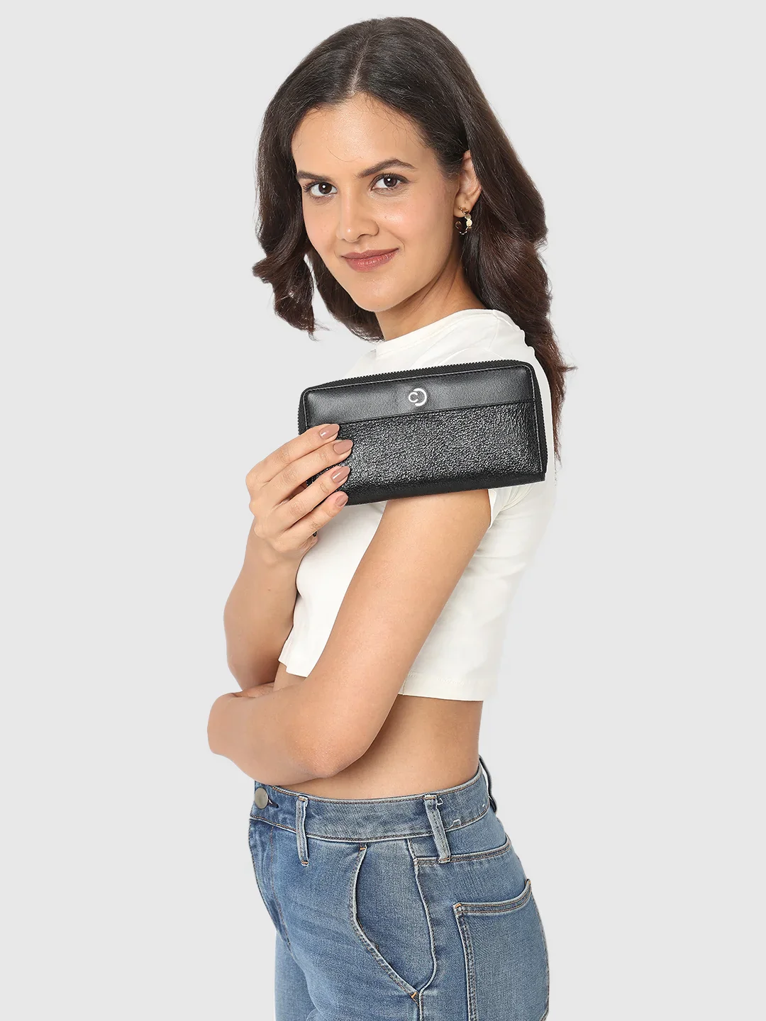 Caprese Olivia Large Black Zip Around Wallet - Image 10