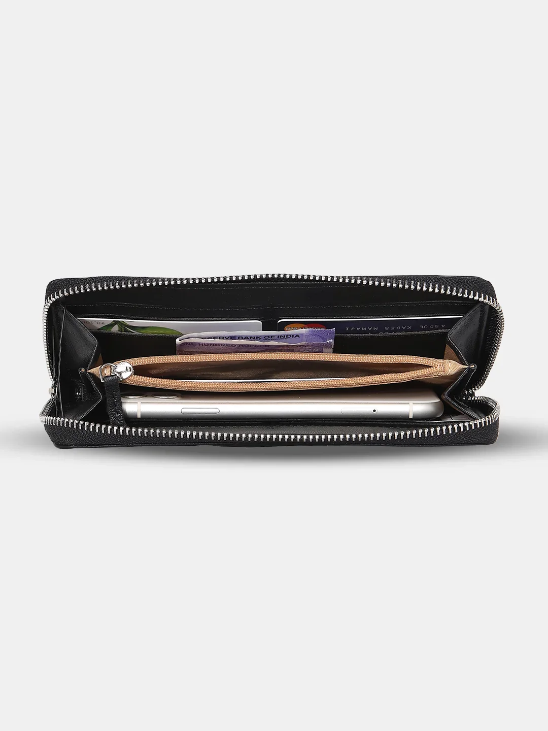 Caprese Olivia Large Black Zip Around Wallet - Image 9