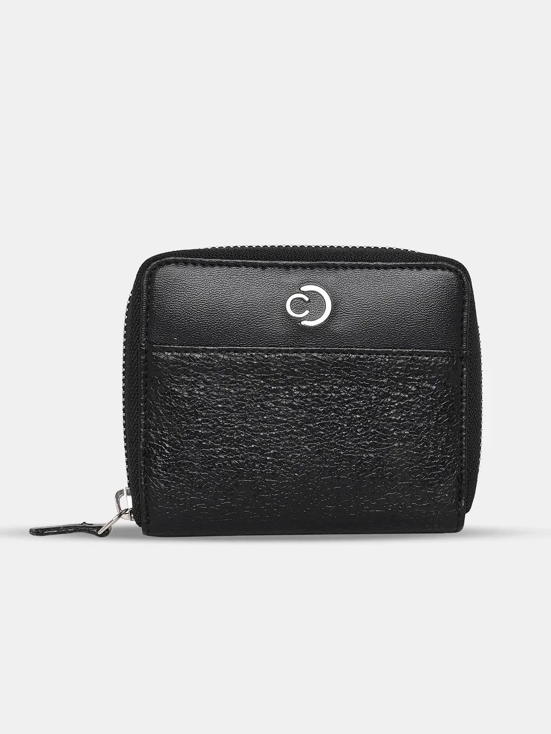 Caprese Olivia Small Black Zip Around Wallet