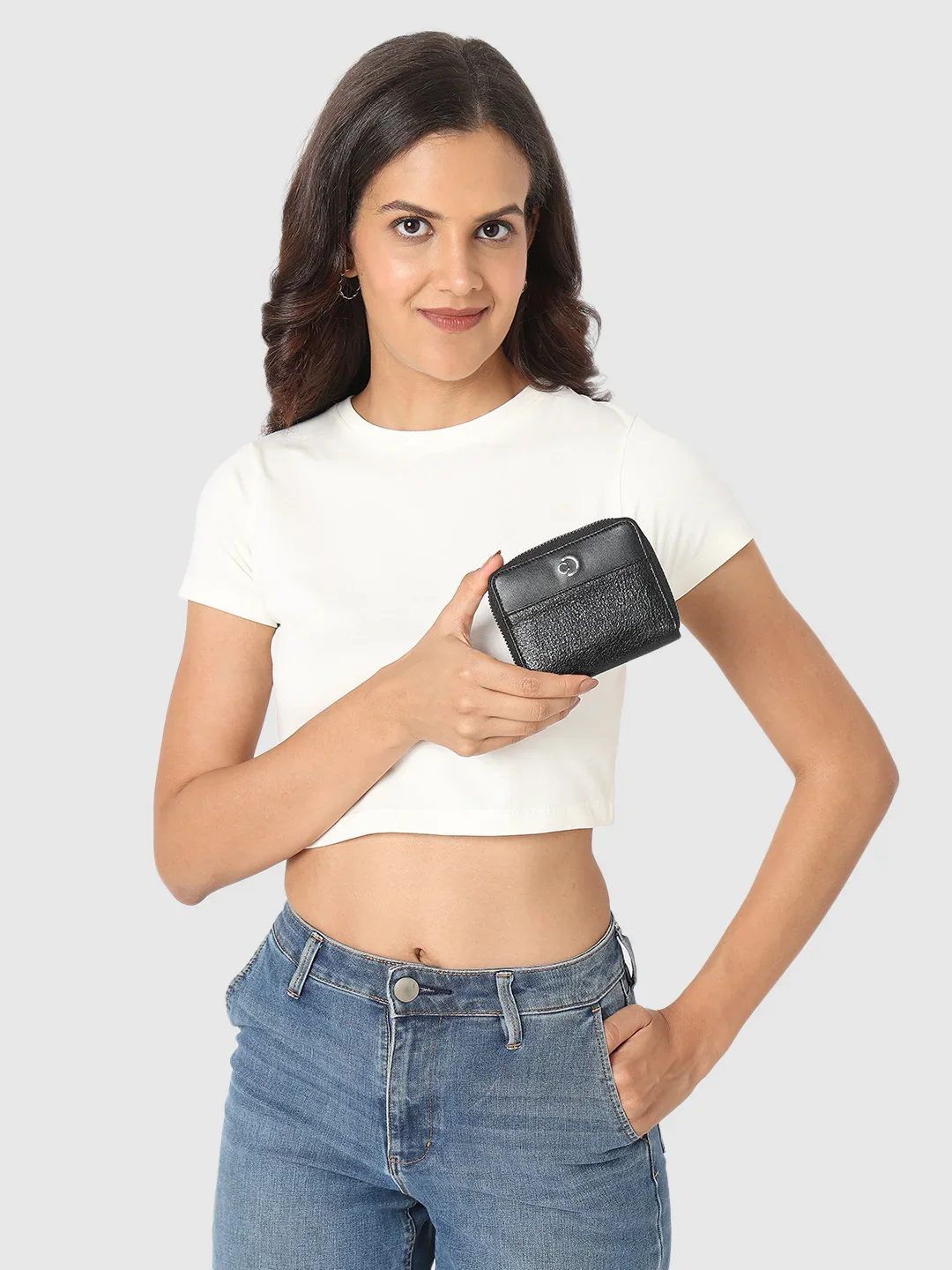 Caprese Olivia Small Black Zip Around Wallet - Image 10