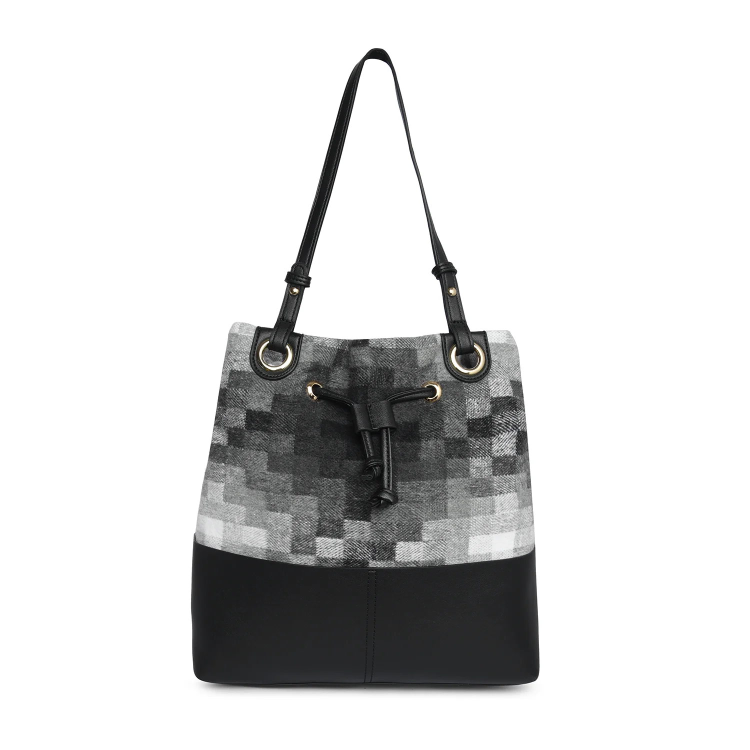 Caprese Oona Medium Black Drawstring Bag - Image 6