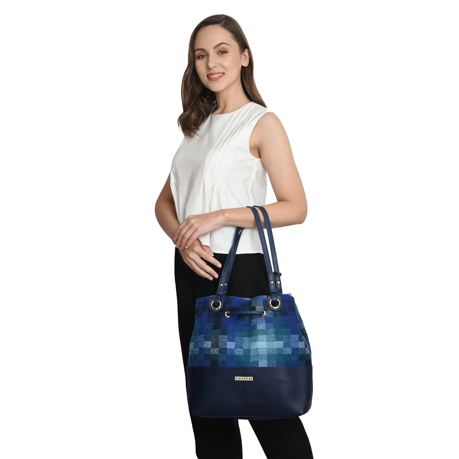 Caprese Oona Medium Blue Drawstring - Image 2