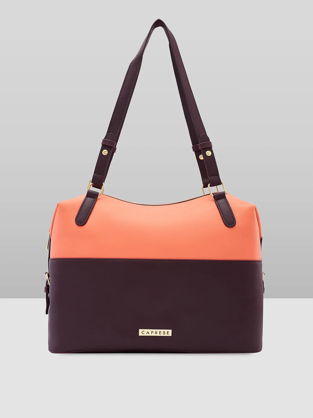 Caprese Oona Large Choco Brown Satchel Bag