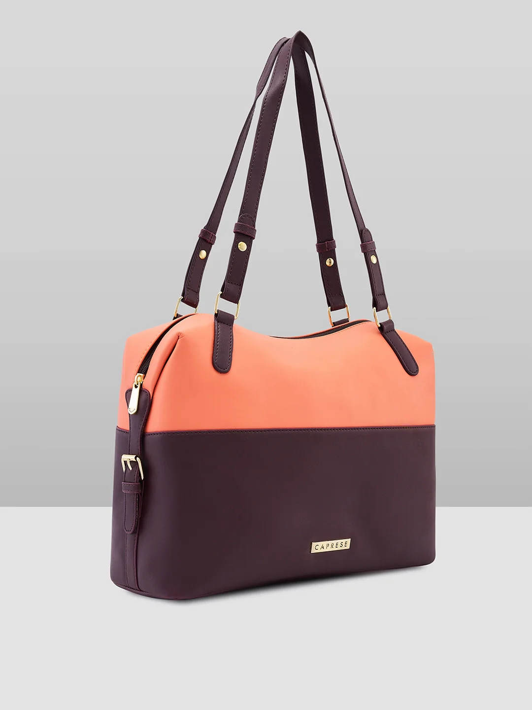 Caprese Oona Large Choco Brown Satchel Bag - Image 4