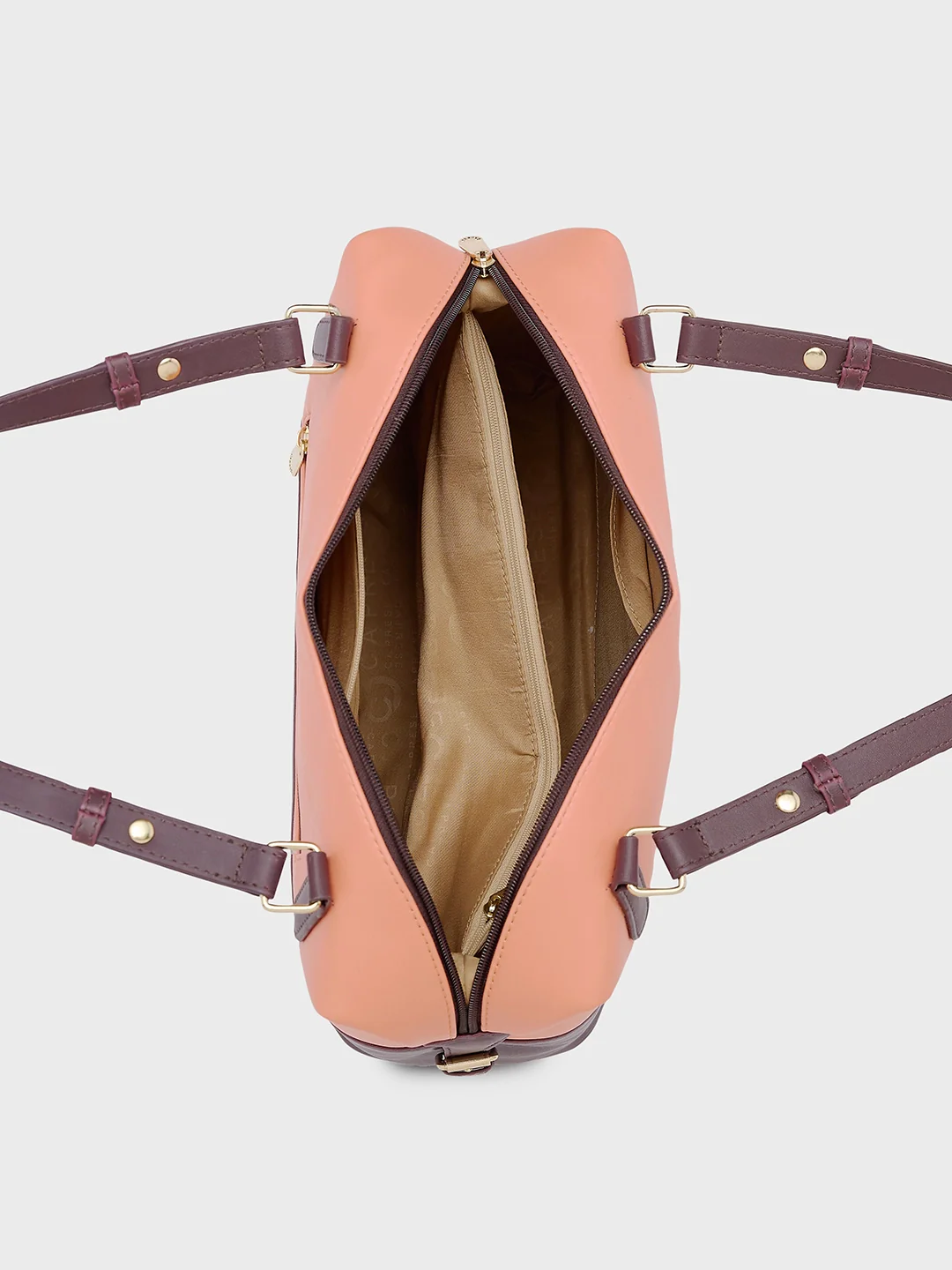 Caprese Oona Large Choco Brown Satchel Bag - Image 6