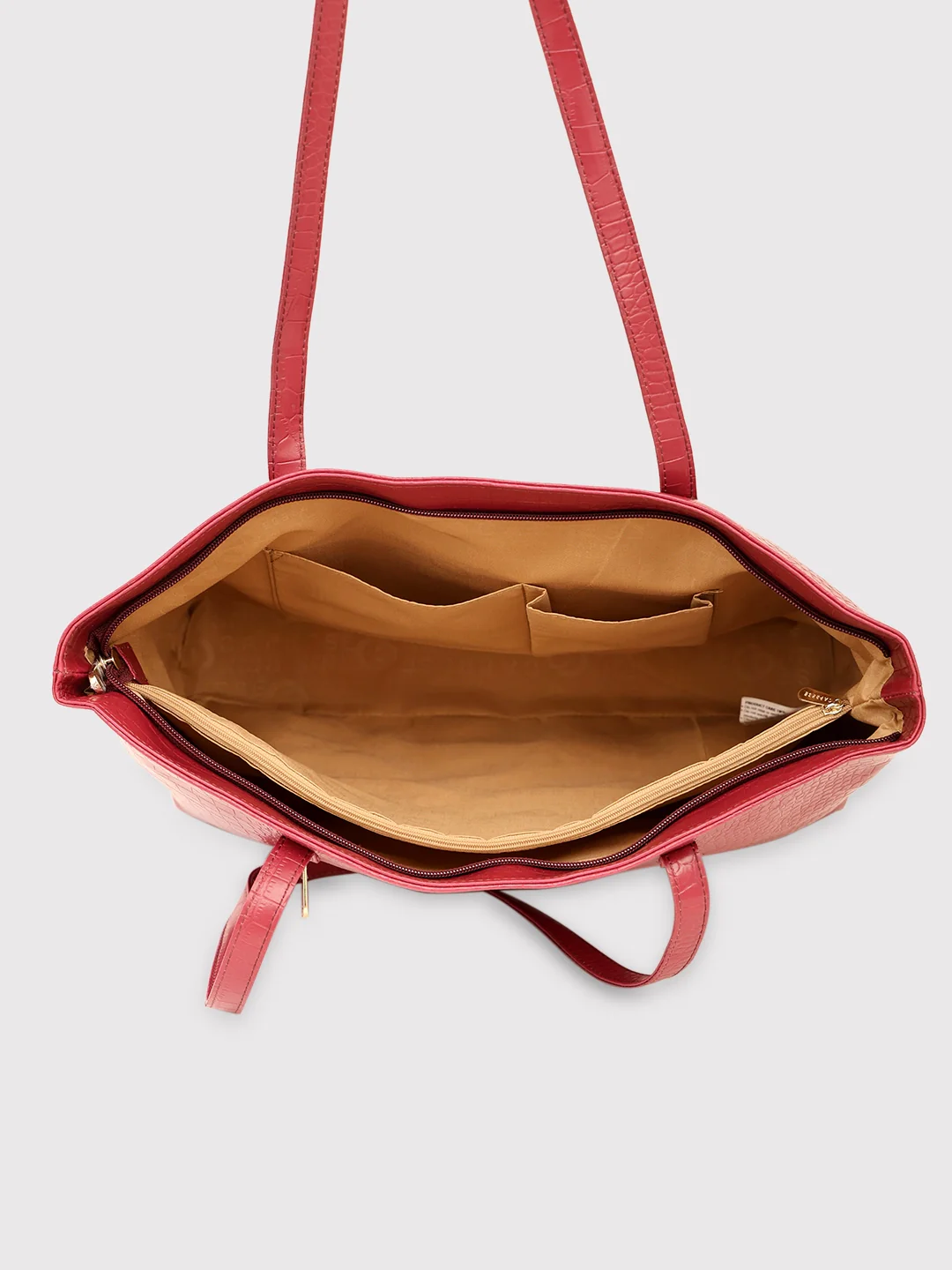 Caprese Oprah Large Maroon Tote Bag - Image 10