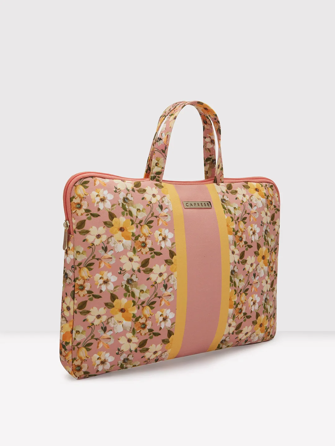 Caprese Orchid Large Yellow Laptop Sleeve Bag - Image 5
