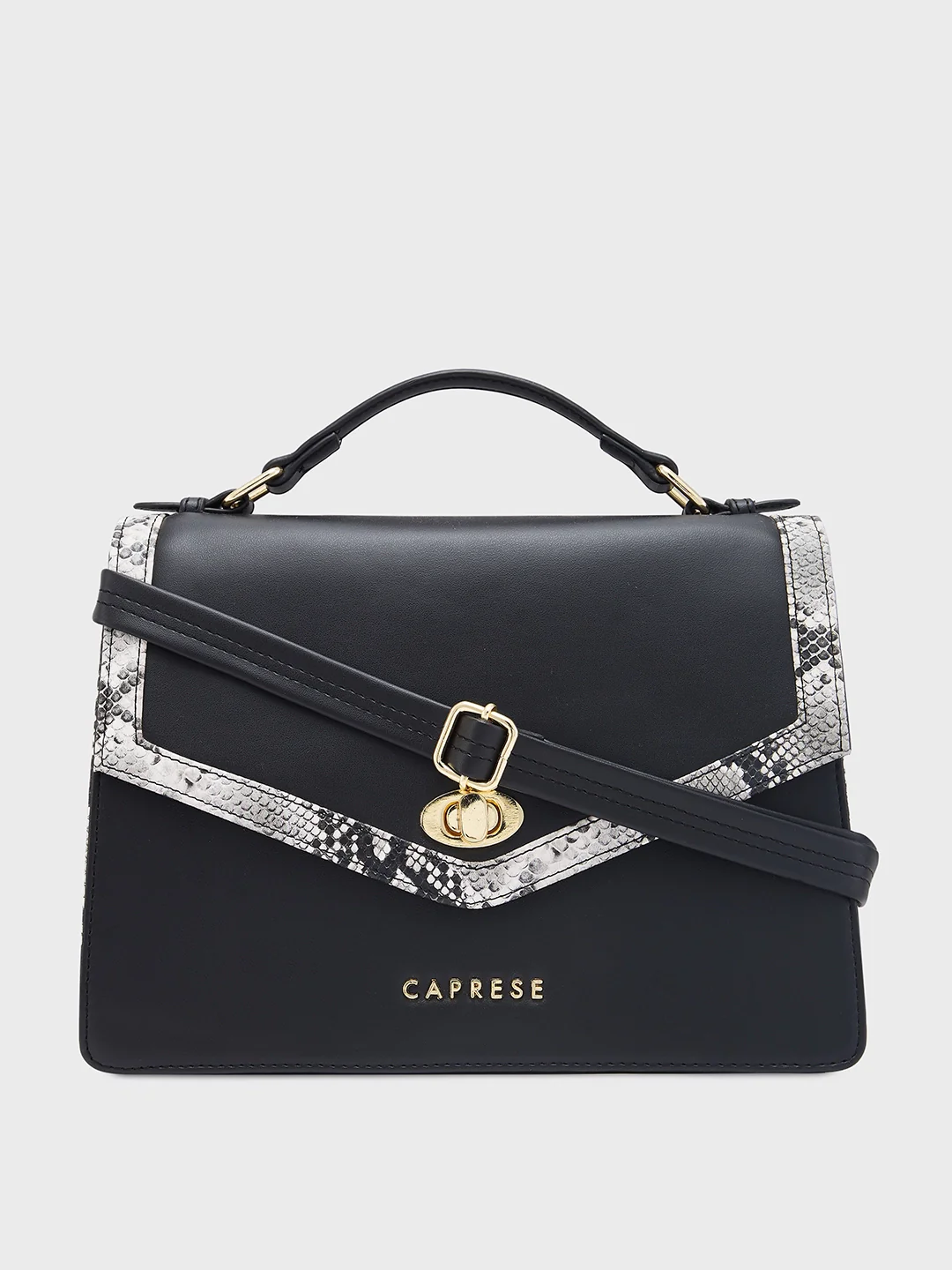 Caprese Oriana Medium Black Sling Bag - Image 10