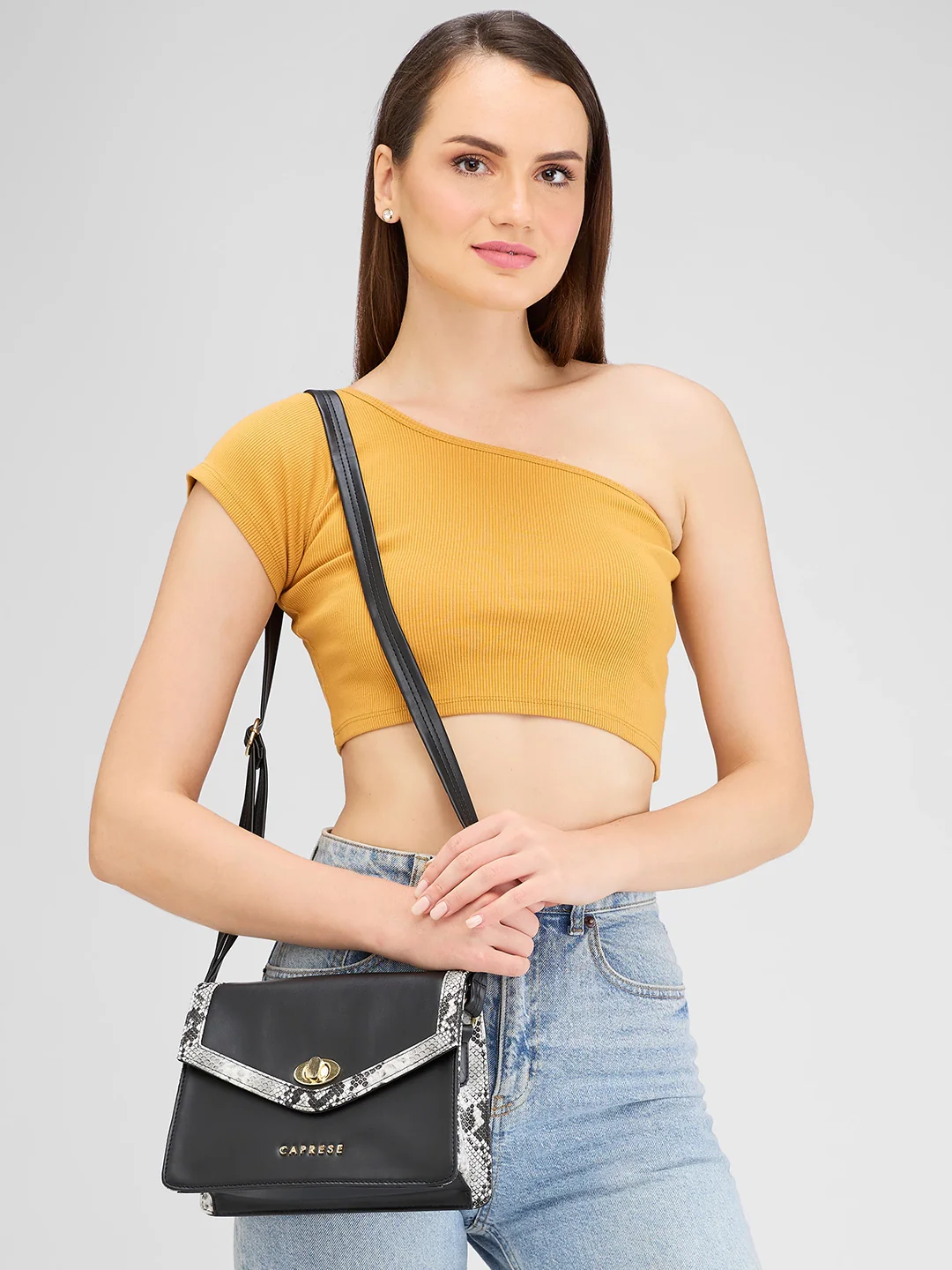 Caprese Oriana Small Black Sling Bag - Image 12