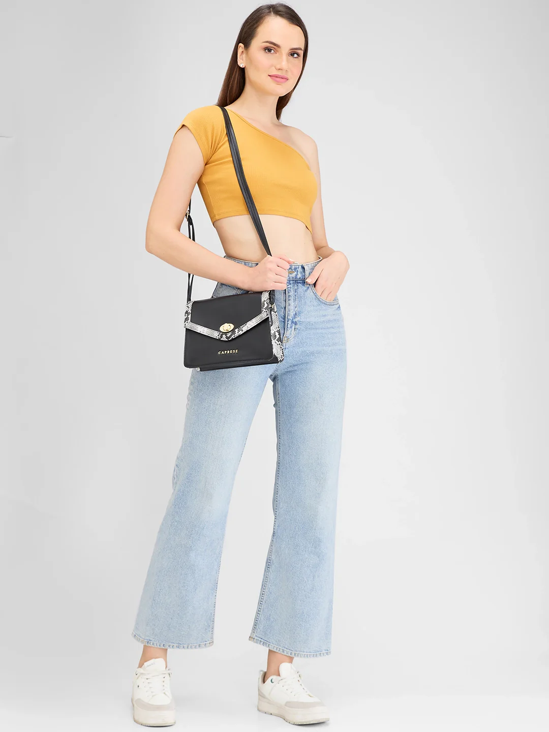 Caprese Oriana Small Black Sling Bag - Image 2